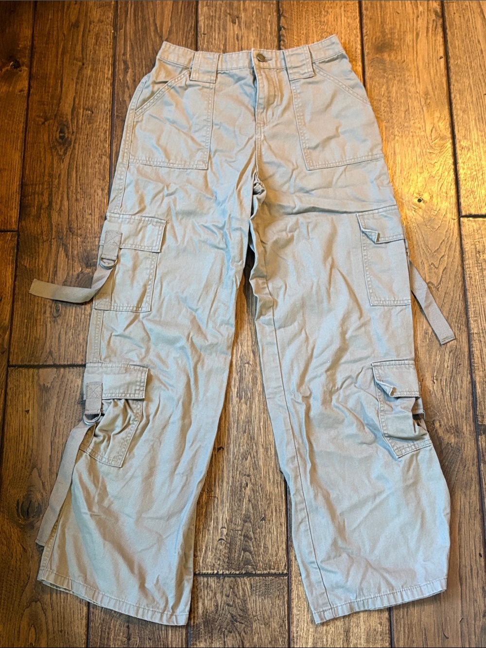 No Boundaries Light Tan Cargo Track Pants